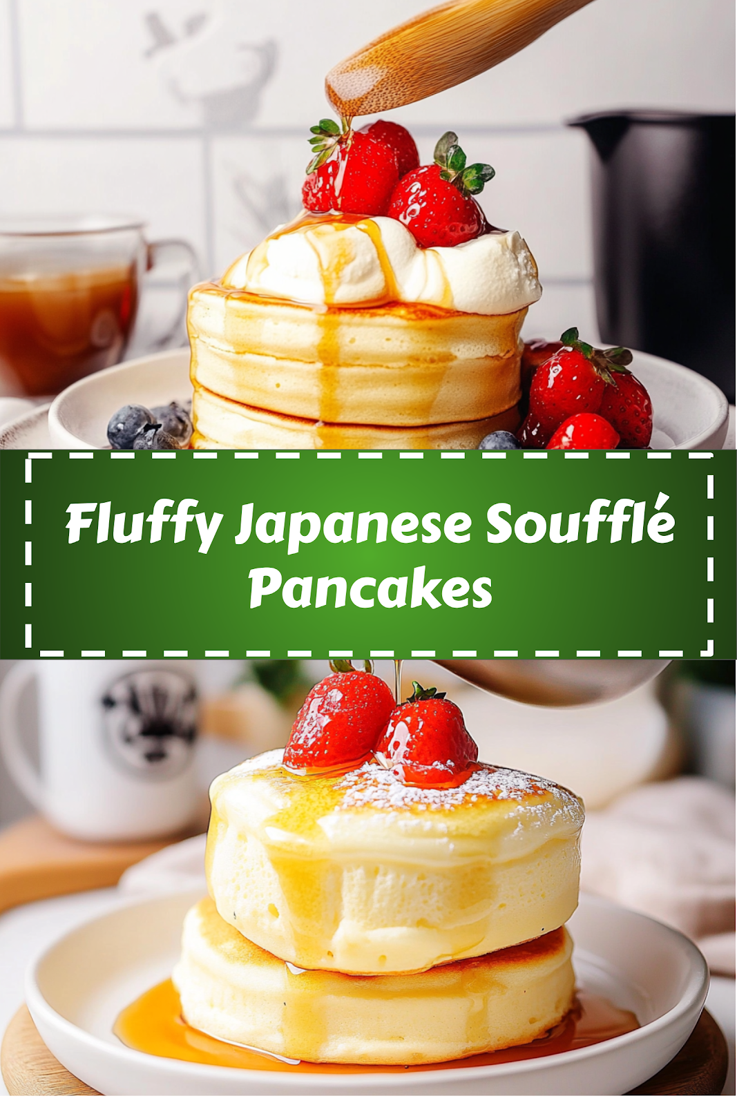 Easy and delicious homemade Fluffy Japanese Soufflé Pancakes recipe ready to enjoy