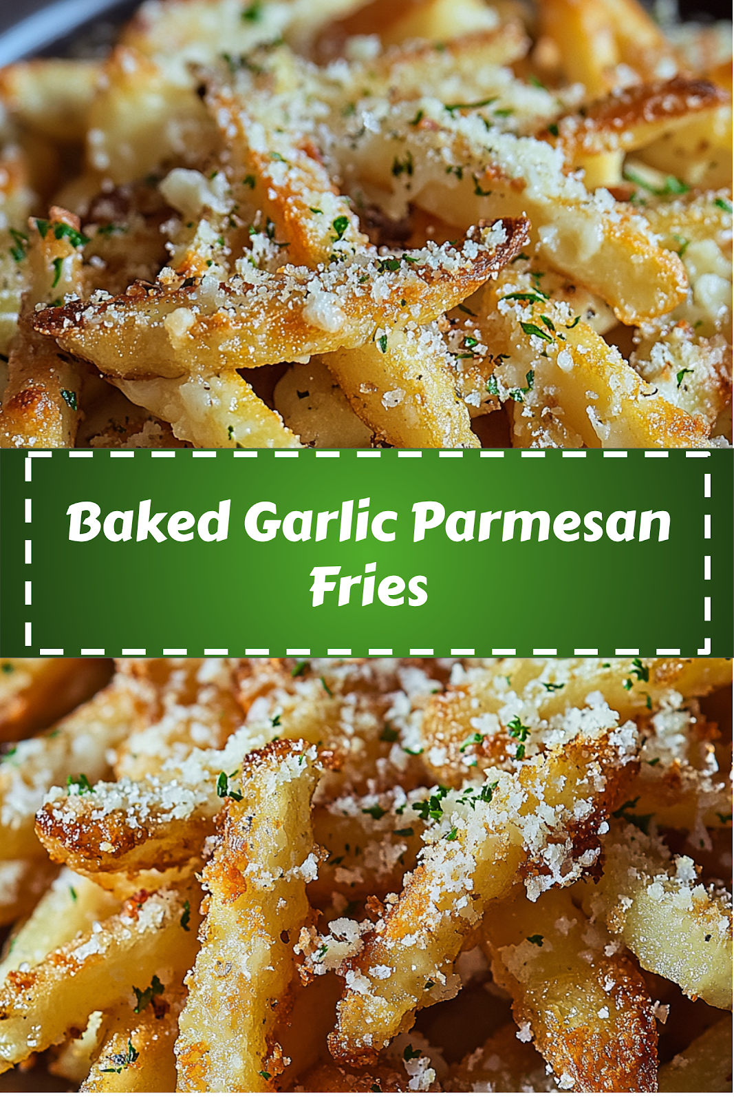 Easy and delicious homemade Baked Garlic Parmesan Fries recipe ready to enjoy