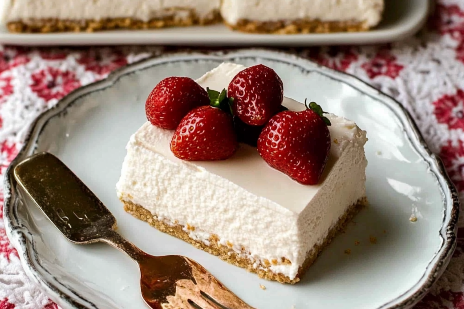 No-Bake Greek Yogurt Cheesecake Squares