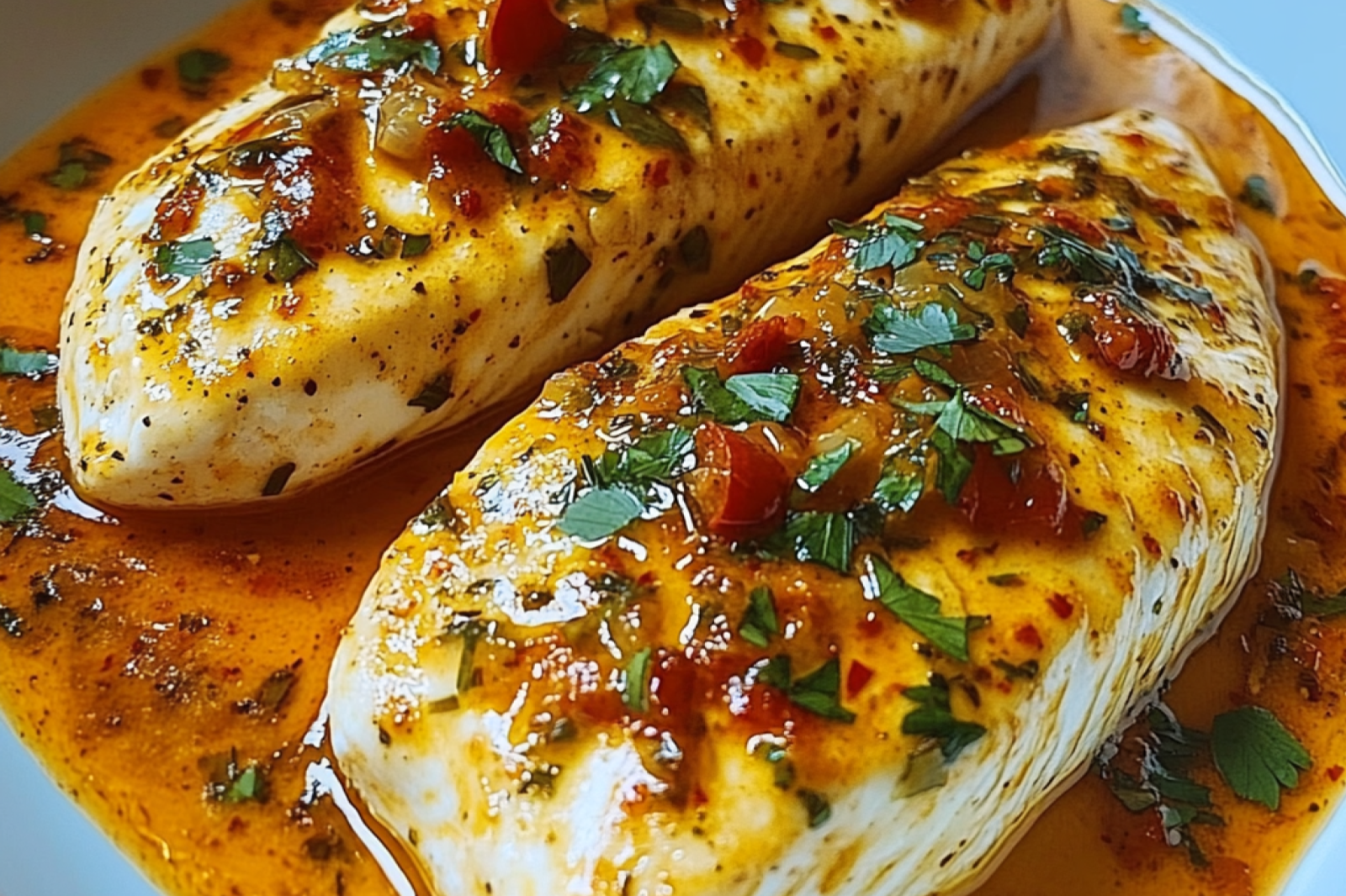 Tilapia in Roasted Pepper Sauce