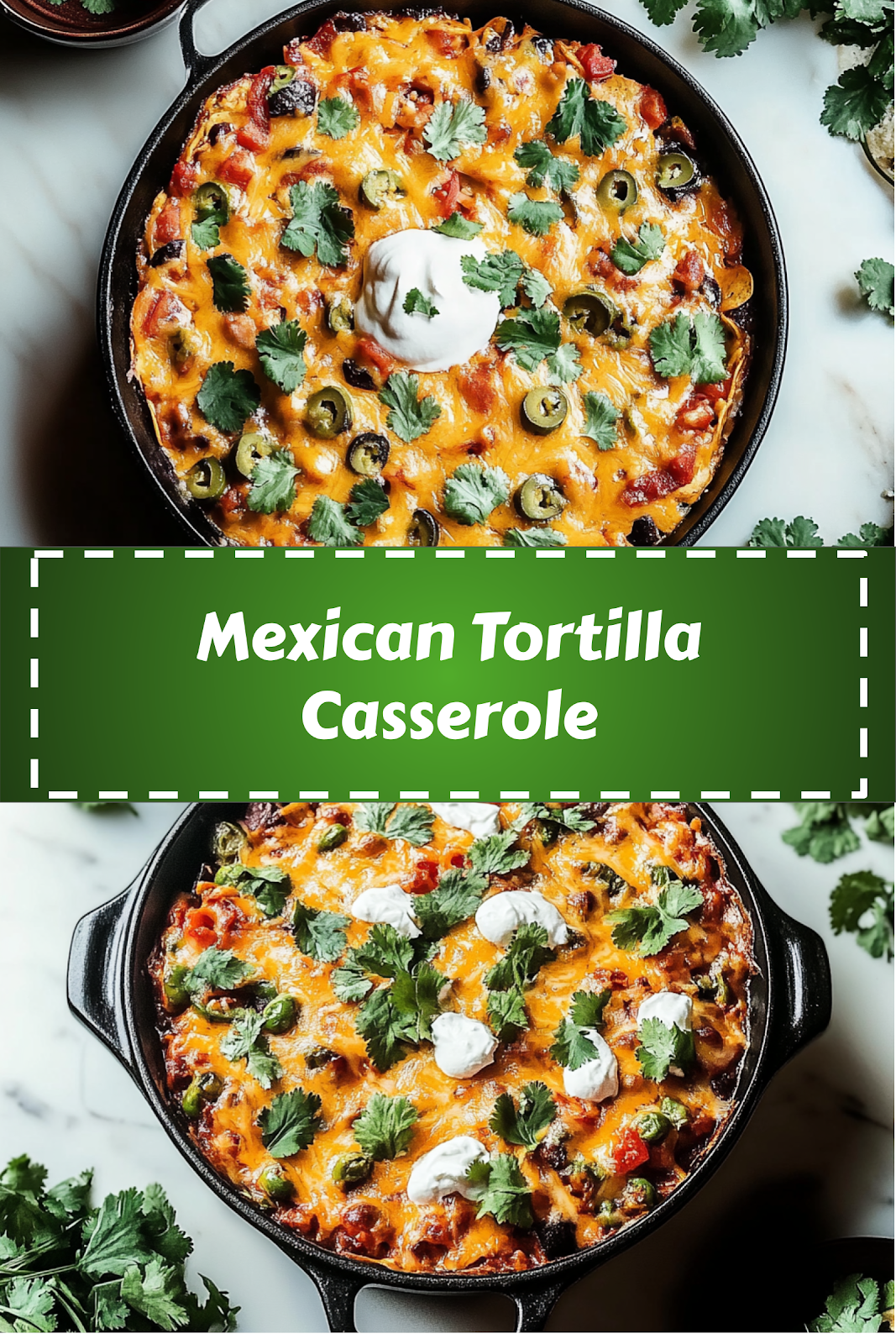 Easy and delicious homemade Mexican Tortilla Casserole recipe ready to enjoy