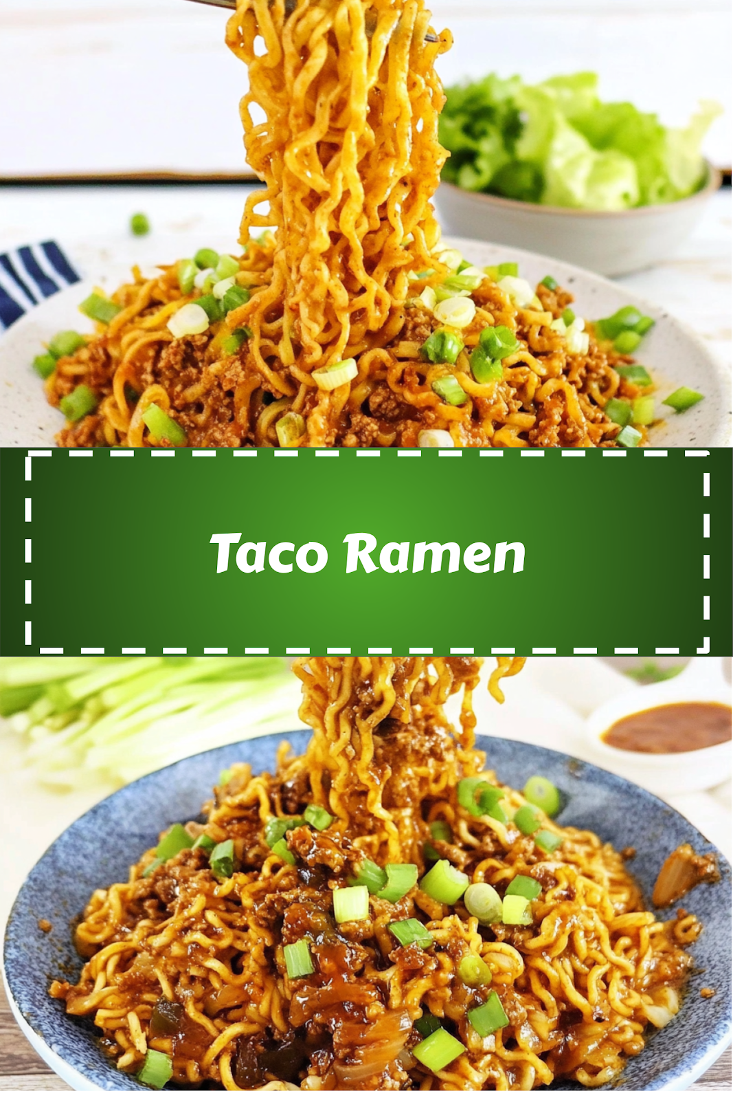 Easy and delicious homemade Taco ramen recipe ready to enjoy