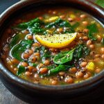 Best Lentil Soup with Spinach and Lemon | Easy Weeknight Dinner 2 Lentil Soup with Spinach and Lemon