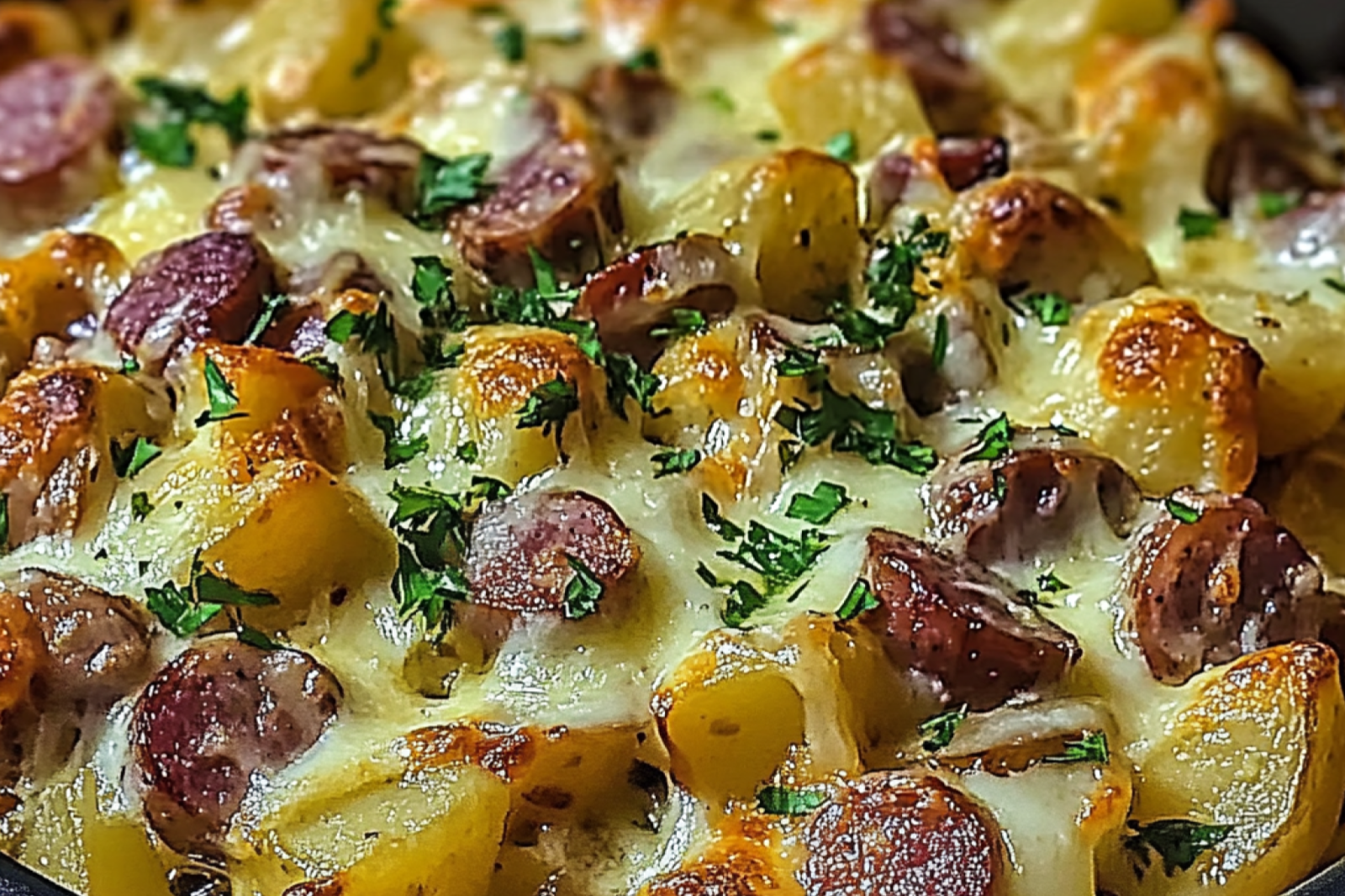 One-Pan Cheesy Ranch Potatoes and Sausage