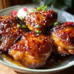 Sticky Sweet Chili Chicken: 8 thighs, amazing glaze 6 Sticky Sweet Chili Chicken